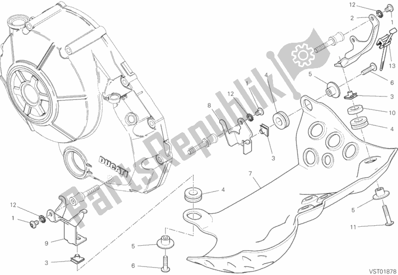 All parts for the Guard, Engine of the Ducati Scrambler Desert Sled 803 2020